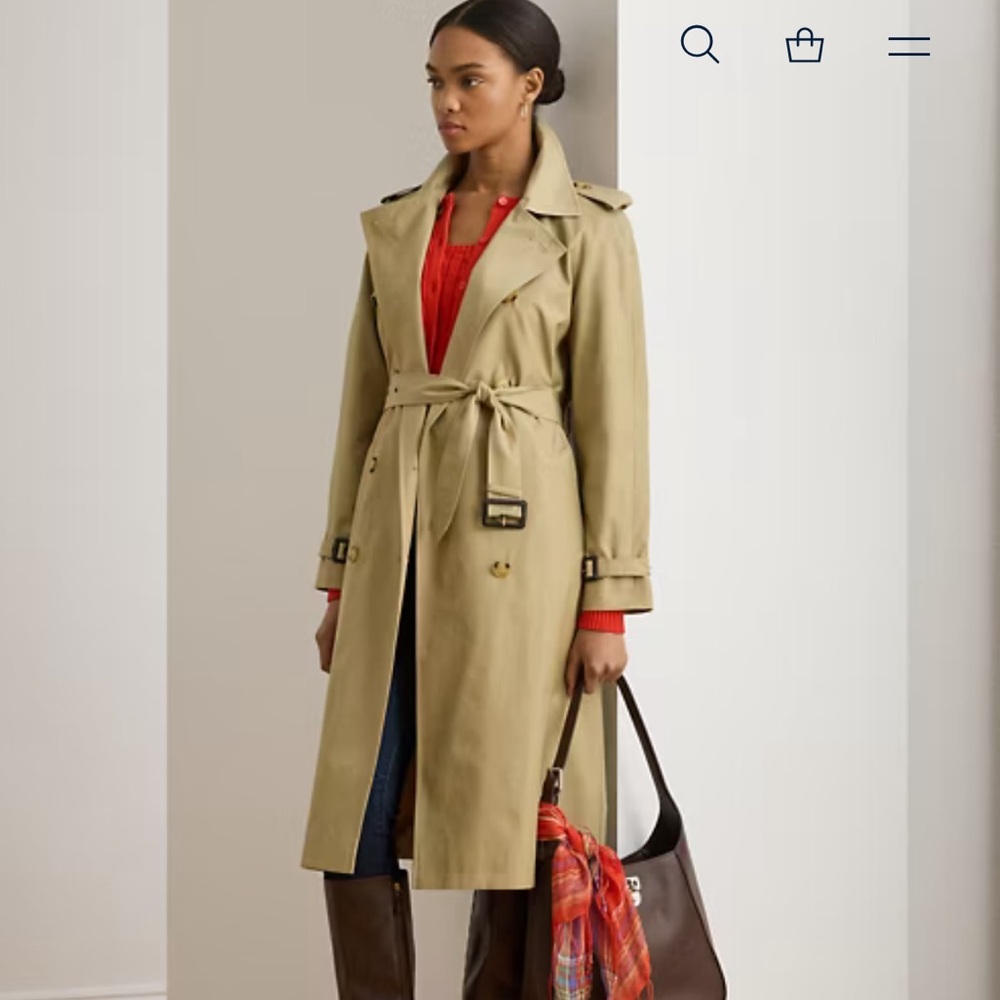 Ralph Lauren Belted water resistant Trench Coat - Picture 4 of 16